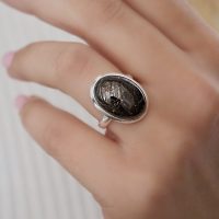 Shungite Ασήμι 925 Δαχτυλίδι