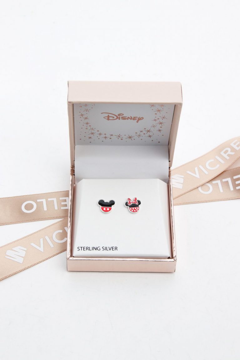 Minnie and Mickey Mouse Disney Σκουλαρίκια Ασήμι 925